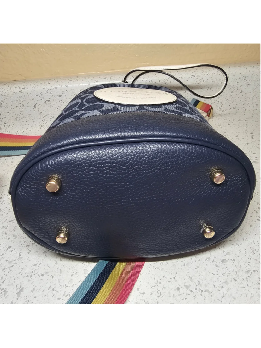 COACH Dempsey Drawstring Bucket Bag in Signature Denim C4101
